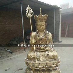 地藏菩薩雕塑，寺廟銅佛像
