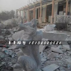 狐貍石雕，大理石動(dòng)物雕塑