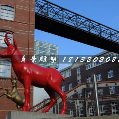 鹿雕塑，玻璃鋼動物雕塑