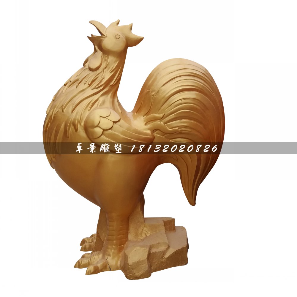 金雞銅雕，公園動物銅雕 (2)