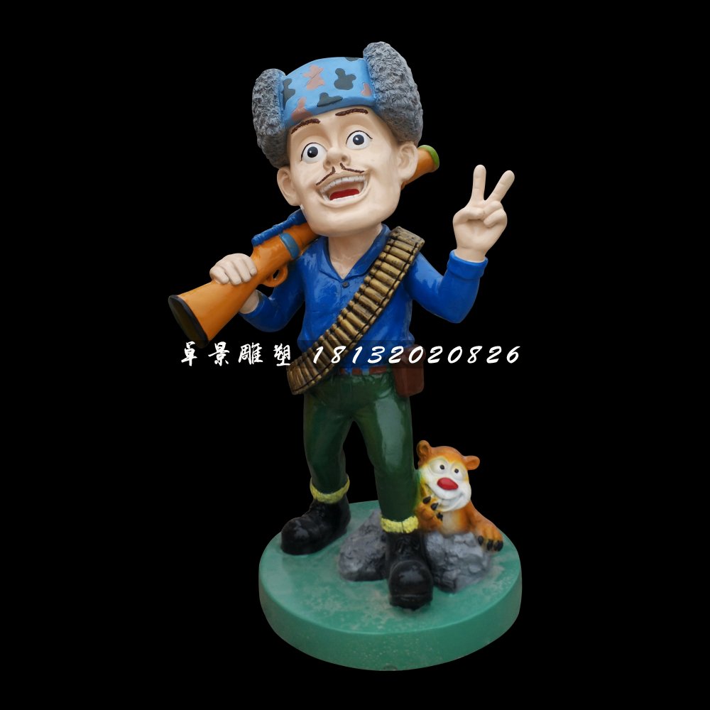 光頭強(qiáng)雕塑，玻璃鋼卡通雕塑