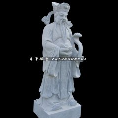 青石財(cái)神，文財(cái)神石雕