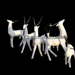 抽象動物雕塑，玻璃鋼鹿雕塑