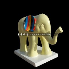 大象雕塑，玻璃鋼大象雕塑