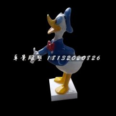 唐老鴨雕塑，玻璃鋼卡通雕塑