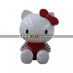 hellokitty貓雕塑，玻璃鋼卡通貓