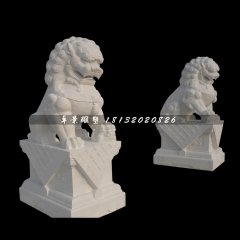 石獅子，石雕動(dòng)物雕塑