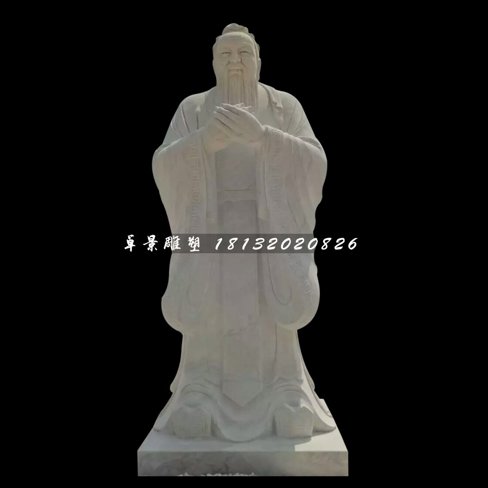 廣場(chǎng)名人石雕,校園孔子雕塑