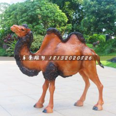 駱駝雕塑，動(dòng)物玻璃鋼動(dòng)物