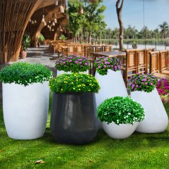 玻璃鋼花盆，公園景觀雕塑