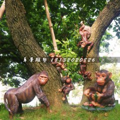 大猩猩雕塑，公園動(dòng)物雕塑