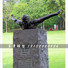 奮進銅雕，游泳銅雕
