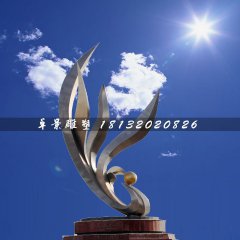 抽象鳳凰雕塑，不銹鋼廣場(chǎng)雕塑