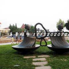 孔融讓梨銅雕，景觀銅雕
