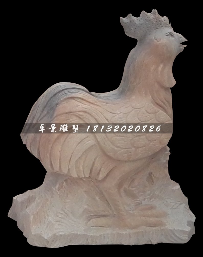 十二生肖石雕，晚霞紅動(dòng)物石雕 (1)