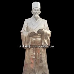 李時珍看醫(yī)書雕塑，不銹鋼古代人物雕塑