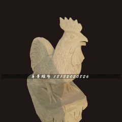 公雞石雕，大理石動(dòng)物雕塑