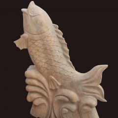 石雕噴泉，石雕魚噴泉
