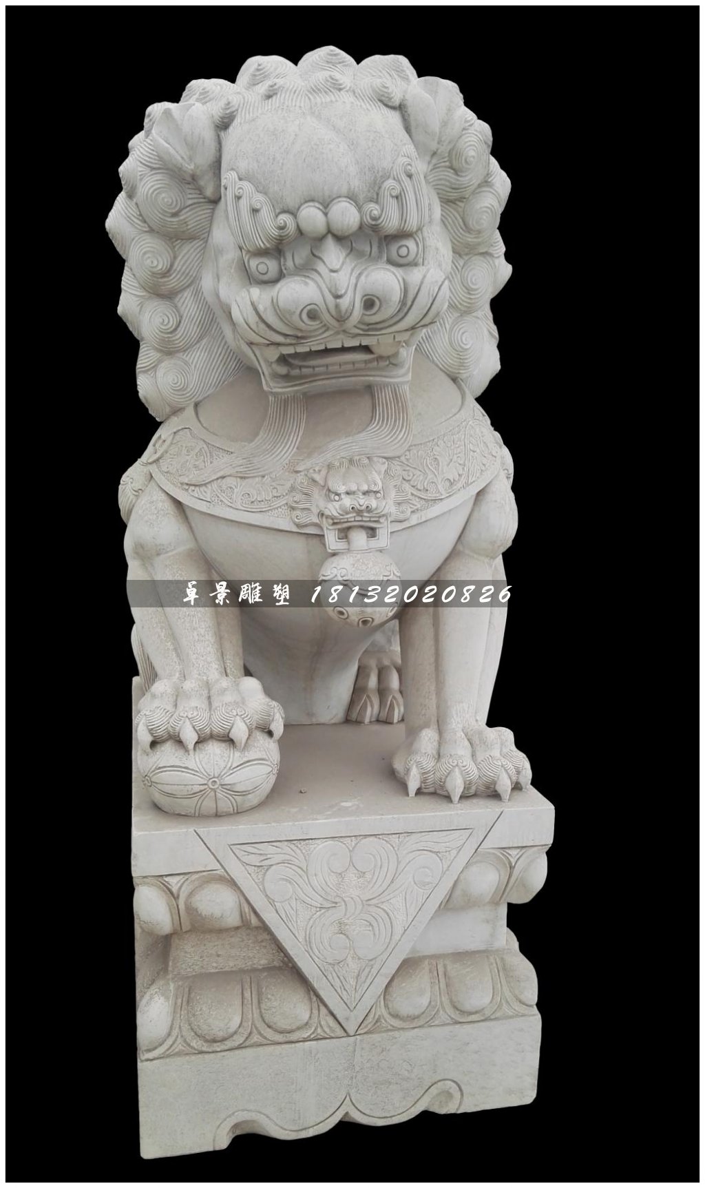 北京獅石雕，小型石獅子雕塑 (3)