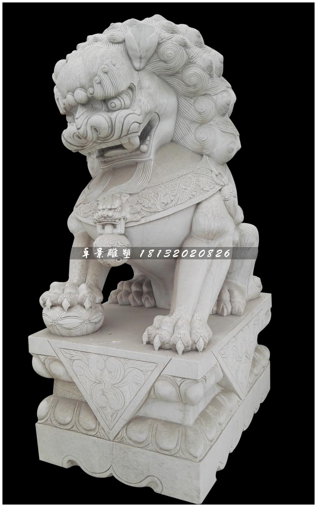 北京獅石雕，小型石獅子雕塑 (2)