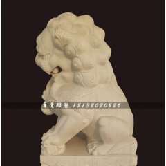 北京獅石雕，漢白玉北京獅石雕