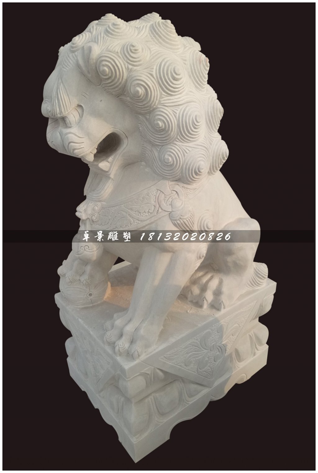 北京獅石雕，漢白玉北京獅石雕 (3)