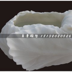 白菜水盆，漢白玉白菜水盆