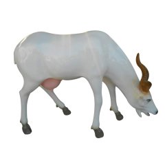 玻璃鋼山羊雕塑，仿真動(dòng)物雕塑