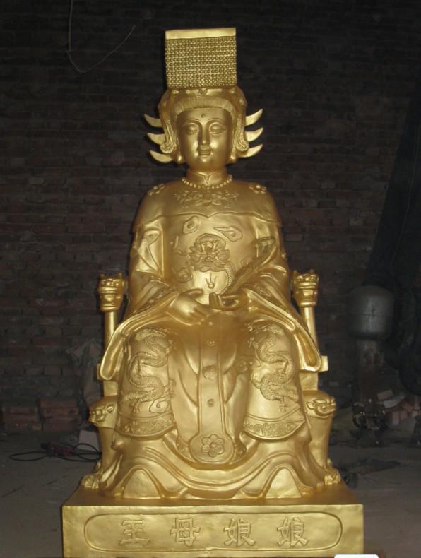 王母娘娘雕塑，玻璃鋼神仙雕塑