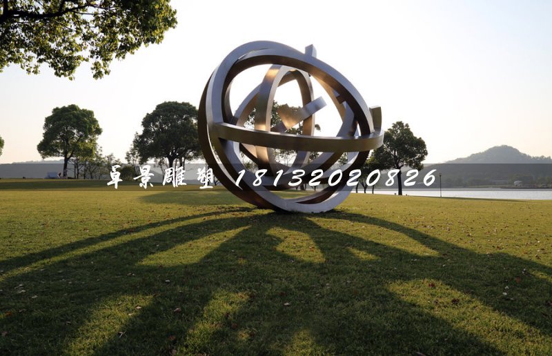 公園抽象雕塑，不銹鋼景觀雕塑 (2)