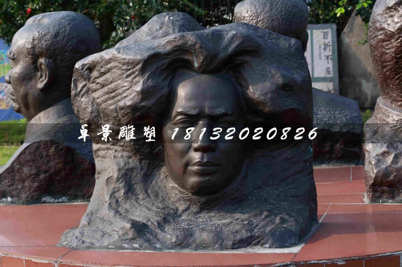 毛主席頭像浮雕，偉人銅浮雕