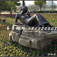 母與子銅雕，公園人物銅雕