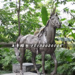 坐騎銅雕，公園銅馬雕塑