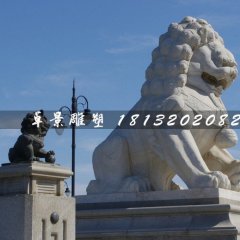 石獅子，漢白玉獅子雕塑