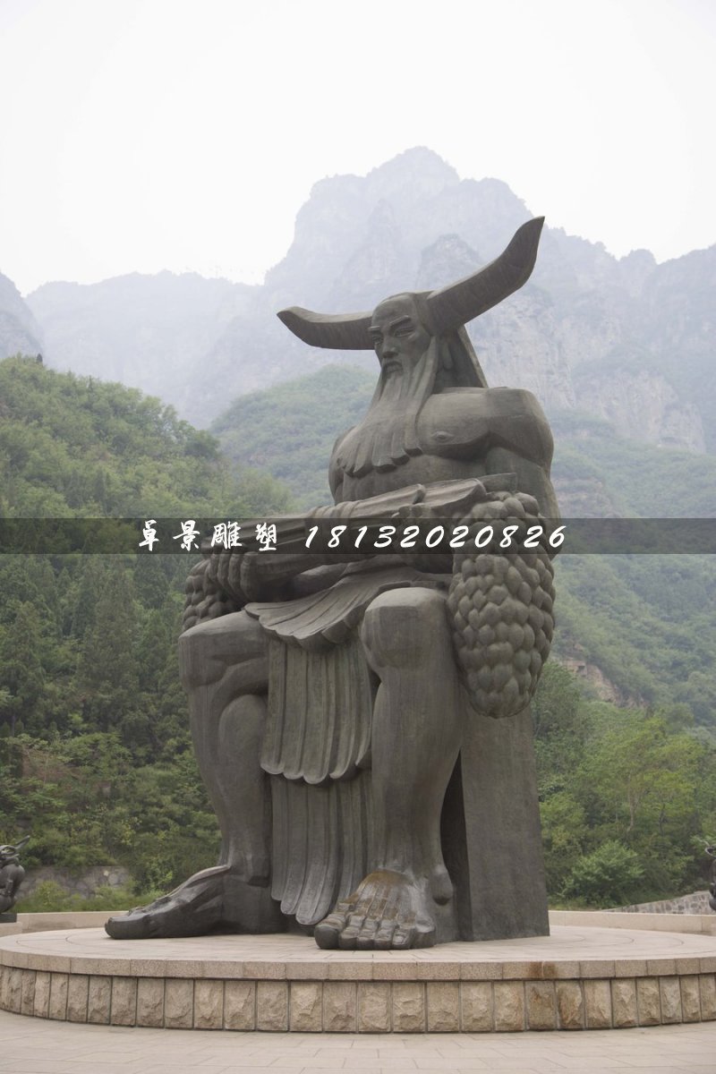 神農(nóng)雕塑,神話人物銅雕