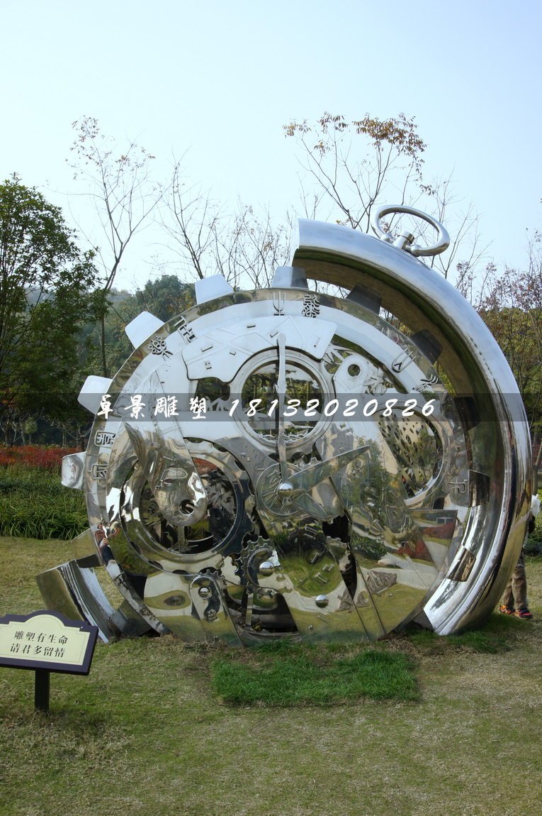 不銹鋼齒輪雕塑，公園景觀雕塑