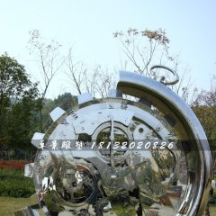 不銹鋼齒輪雕塑，公園景觀雕塑