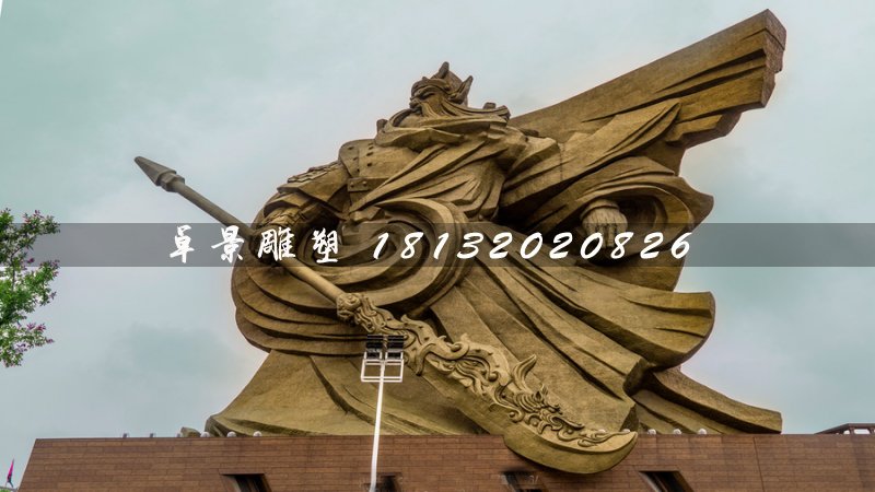 不銹鋼關(guān)公雕塑，廣場大型關(guān)公像 (2)