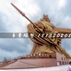 不銹鋼關(guān)公雕塑，廣場(chǎng)大型關(guān)公像