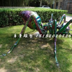 不銹鋼蜘蛛雕塑，公園動(dòng)物雕塑