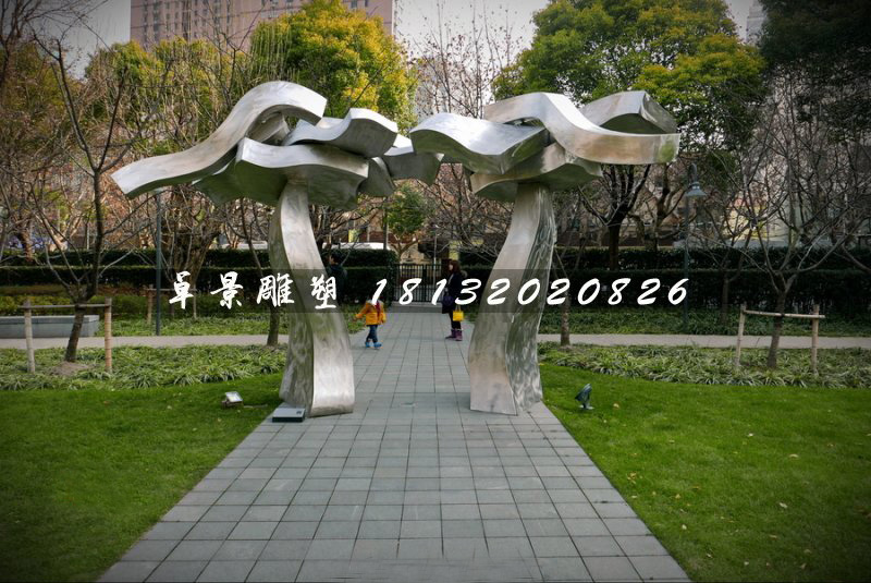 不銹鋼公園雕塑，不銹鋼造型門