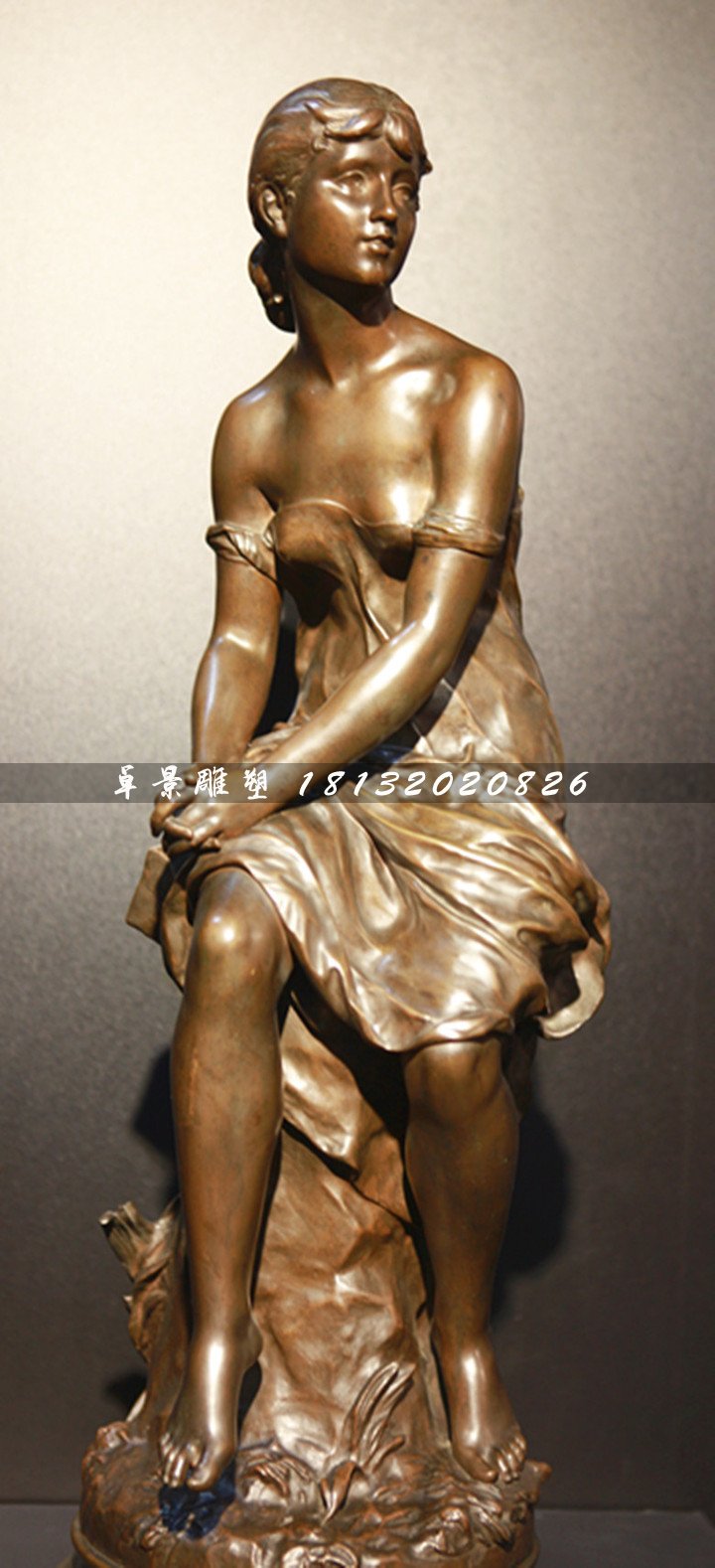 西方美女銅雕，公園人物銅雕 (3)