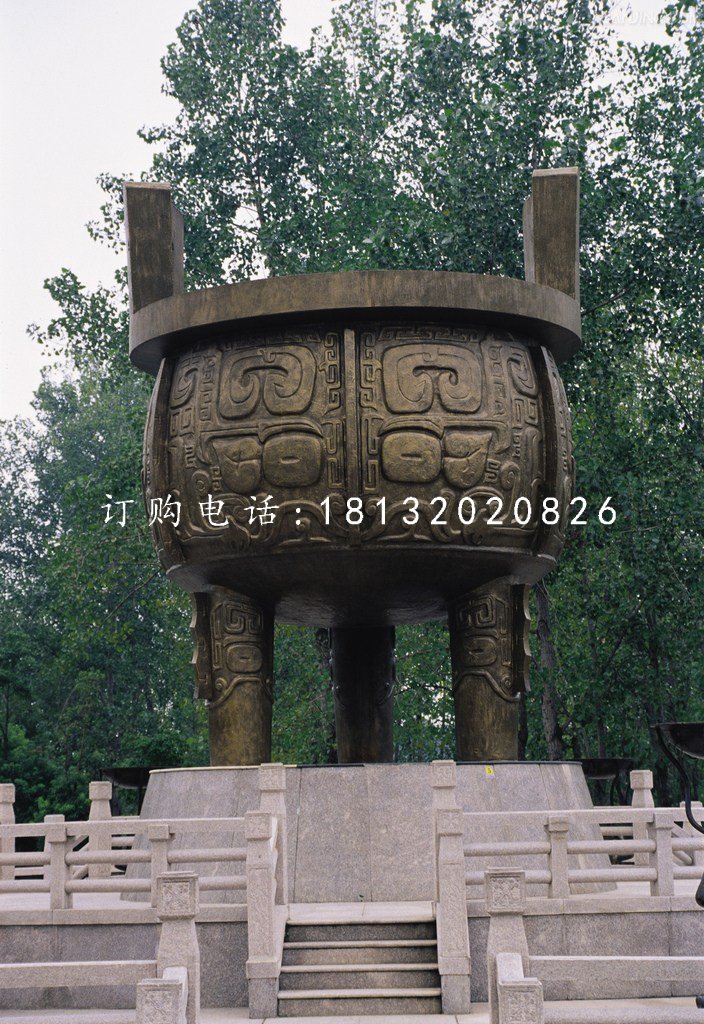 大型銅鼎，廣場(chǎng)三足銅鼎雕塑
