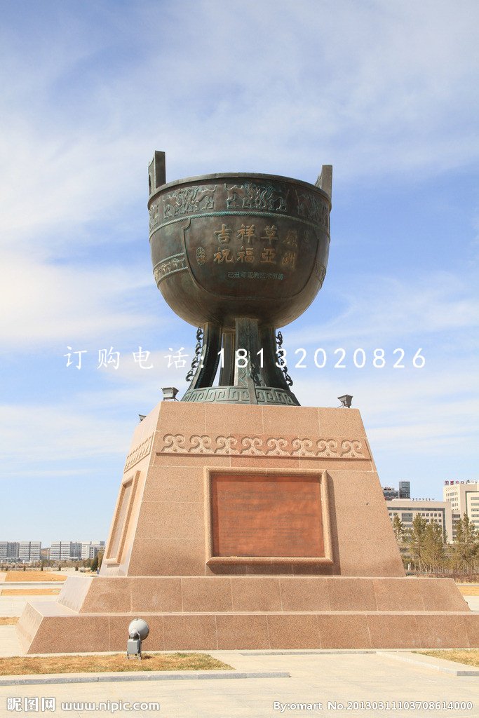 圓形銅鼎,廣場(chǎng)青銅鼎雕塑