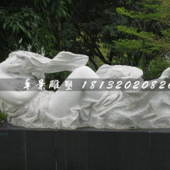 風(fēng)之夢石雕，抽象女人石雕