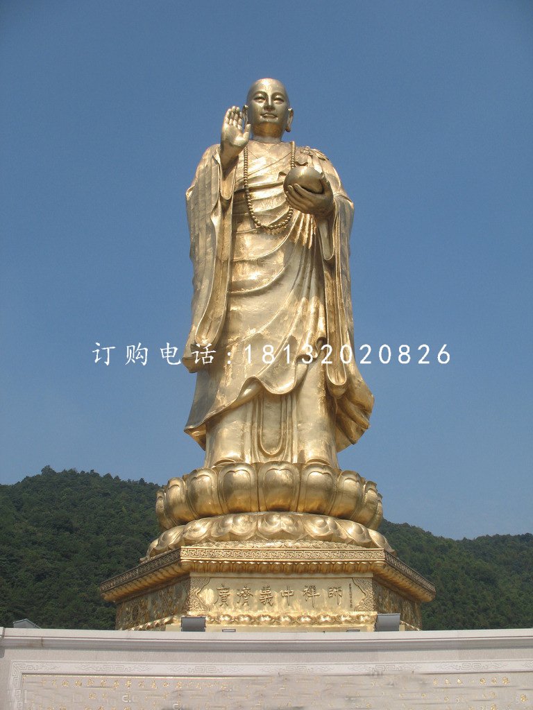 地藏王菩薩銅雕，大型立式銅佛像