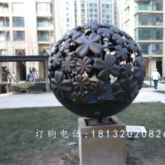 銅雕鏤空球雕塑，公園景觀雕塑