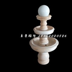 風水球石雕，晚霞紅景觀雕塑