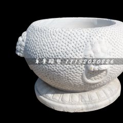 水缸石雕，大理石水缸