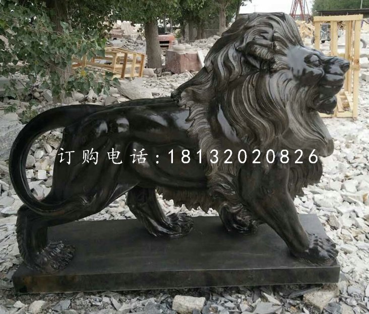 走獅石雕，西洋獅石雕